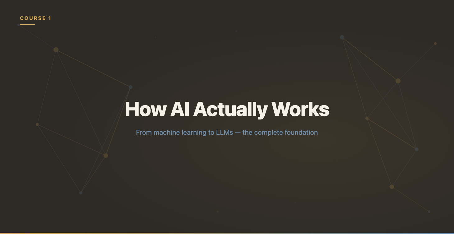 Course 1: How AI Actually Works