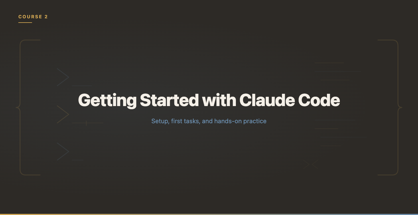 Course 2: Getting Started with Claude Code